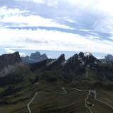 Panorama vom Absatz vor der Gipfelwand