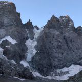 Blick vom Glacier Noir auf den Pic Sans Nom und die Tour