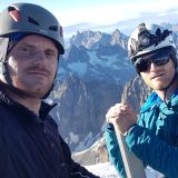 Bernhard und Richard auf dem Gipfel des Barre des Ecrins (Foto: Bernhard)