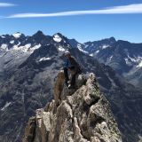 Sigi auf dem Gipfel der Aiguille Dibona (Foto: JP)